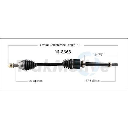 Surtrack Axle Cv Axle Shaft, Ni-8668 NI-8668